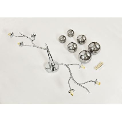 Brilagi - LED Bevestigde Hanglamp MISTEL 6xG9/3W/230V glanzend chroom/gerookt