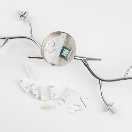 Brilagi - LED Bevestigde Hanglamp MISTEL 6xG9/3W/230V glanzend chroom/gerookt