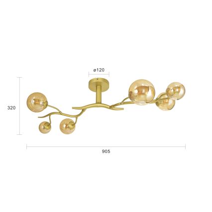 Brilagi - LED Bevestigde Hanglamp MISTEL 6xG9/3W/230V goud