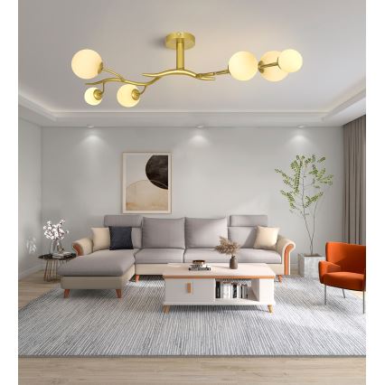 Brilagi - LED Bevestigde Hanglamp MISTEL 6xG9/3W/230V goud/wit
