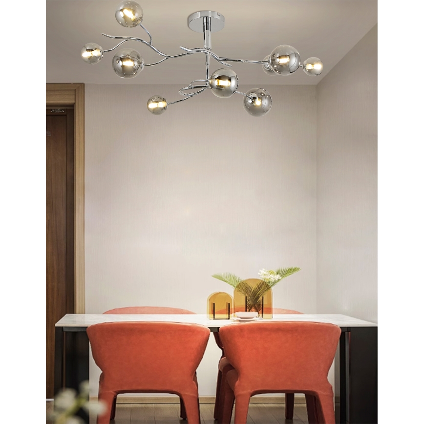 Brilagi - LED Bevestigde Hanglamp MISTEL 9xG9/3W/230V glanzend chroom/gerookt