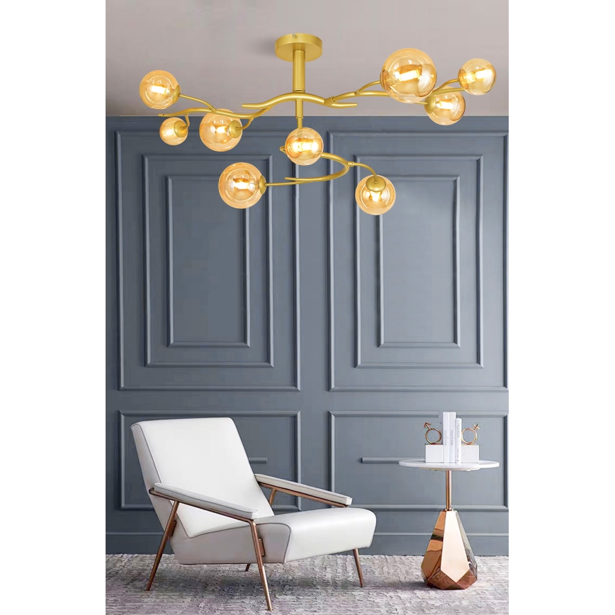 Brilagi - LED Bevestigde Hanglamp MISTEL 9xG9/3W/230V goud