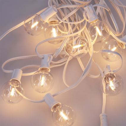 Brilagi - LED decoratieve lichtsnoer voor buiten GIRLANDA 25xE12/0,8W/230V 20m wit IP44 warm wit