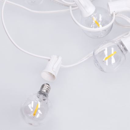 Brilagi - LED decoratieve lichtsnoer voor buiten GIRLANDA 25xE12/0,8W/230V 20m wit IP44 warm wit