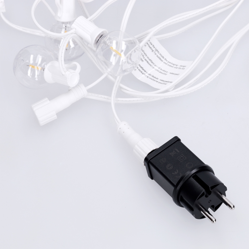 Brilagi - LED decoratieve lichtsnoer voor buiten GIRLANDA 25xE12/0,8W/230V 20m wit IP44 warm wit