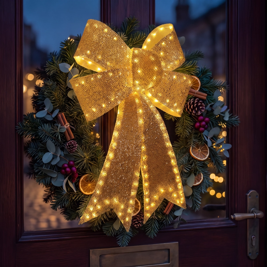 BRILAGI - LED buiten kerstdecoratie LED/3,3W/230V IP44 gouden strik