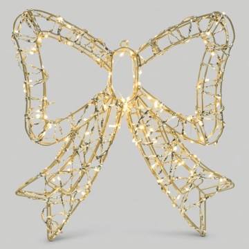 BRILAGI - LED Buiten kerstdecoratie LED/3,6W/8 functies 41 cm IP44 warm wit strik/goud