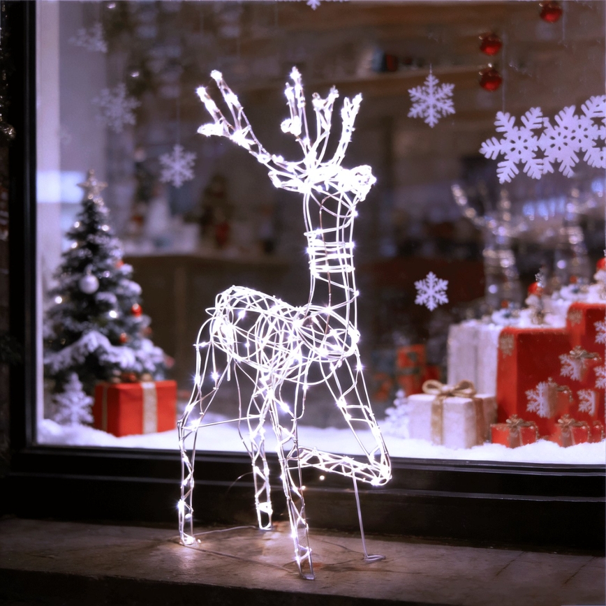 BRILAGI - LED buiten kerstdecoratie LED/3,6W/8 functies 75 cm IP44 rendier koud wit