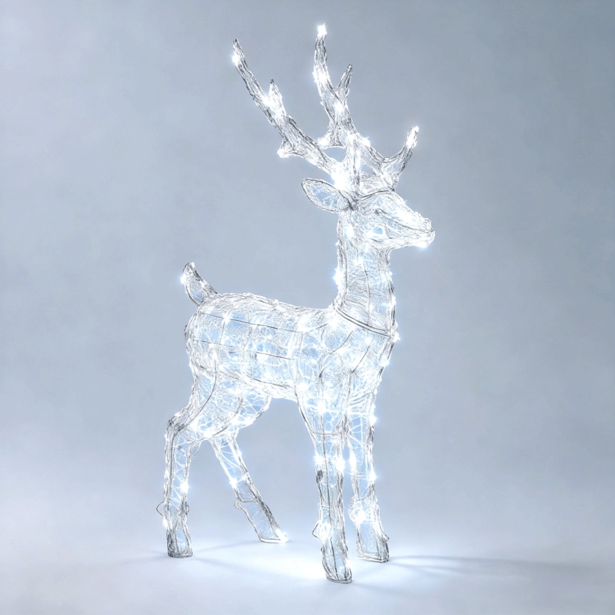 BRILAGI - LED buiten kerstdecoratie LED/3,6W/8 functies 65 cm IP44 rendier koud wit