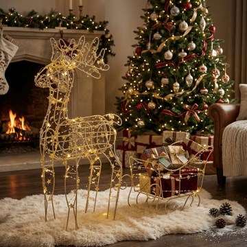 BRILAGI - LED buiten kerstdecoratie LED/3xAA 46 cm rendier warm wit