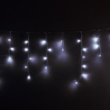 Brilagi - LED Buiten kerstgordijn 200xLED/8 functies 13m IP44 koelwit ijspegels