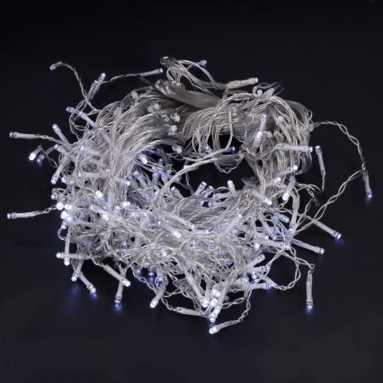 Brilagi - LED buiten kerstketting 200xLED/8 functies 13m IP44 koud wit ijspegels