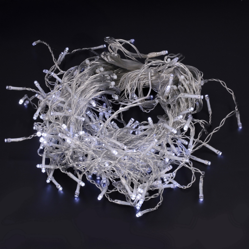 Brilagi - LED buiten kerstketting 200xLED/8 functies 13m IP44 koud wit ijspegels