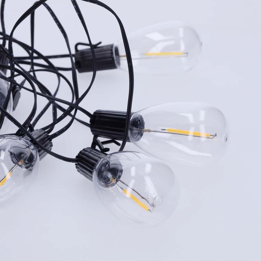 Brilagi - LED buiten kerstslinger 10xLED/3xAA 3,2m IP44 warm wit