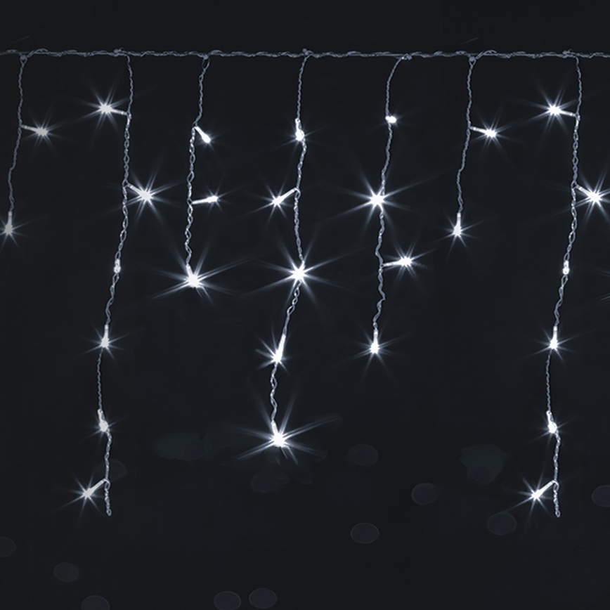 Brilagi - LED buiten kerstsnoer 200xLED/8 functies 13x0,6m IP44 koud wit