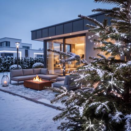 BRILAGI - LED buiten kerstsnoer 300xLED 7m IP44 koud wit vuurwerk