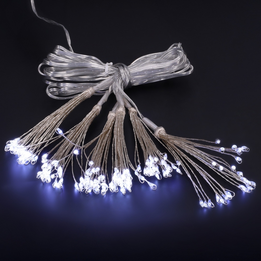 Brilagi - LED buiten kerstverlichting 150xLED 5 m IP44 koud wit, vuurwerk-effect