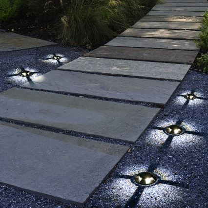 Brilagi - LED buiten oprijdbaar grondarmatuur GROUNDRAY LED/1W/230V zwart IP67