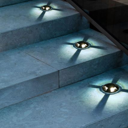 Brilagi - LED buiten oprijdbaar grondarmatuur GROUNDRAY LED/1W/230V zwart IP67