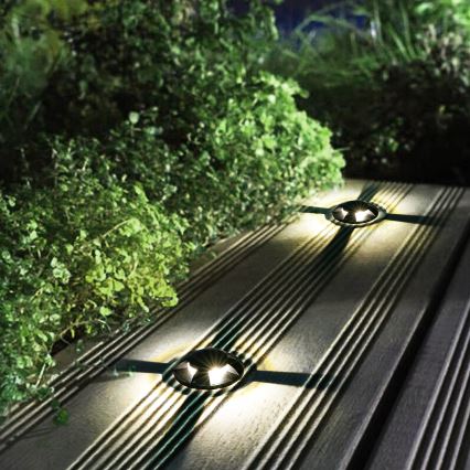 Brilagi - LED buiten oprijdbaar grondarmatuur GROUNDRAY LED/1W/230V zwart IP67
