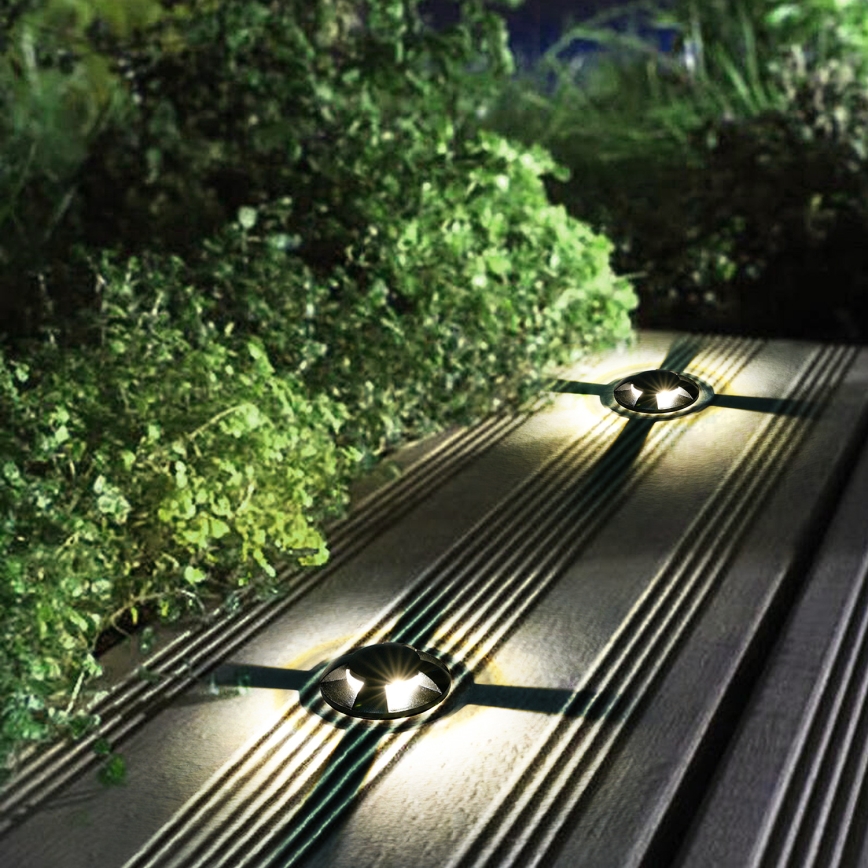 Brilagi - LED buiten oprijdbaar grondarmatuur GROUNDRAY LED/1W/230V zwart IP67