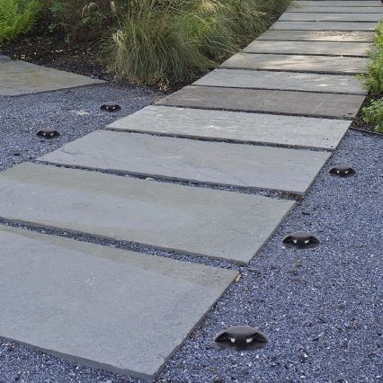 Brilagi - LED buiten oprijdbaar grondarmatuur GROUNDRAY LED/1W/230V zwart IP67