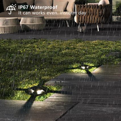 Brilagi - LED buiten oprijdbaar grondarmatuur GROUNDRAY LED/1W/230V zwart IP67