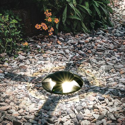 Brilagi - LED buiten oprijdbaar grondarmatuur GROUNDRAY LED/1W/230V zwart IP67