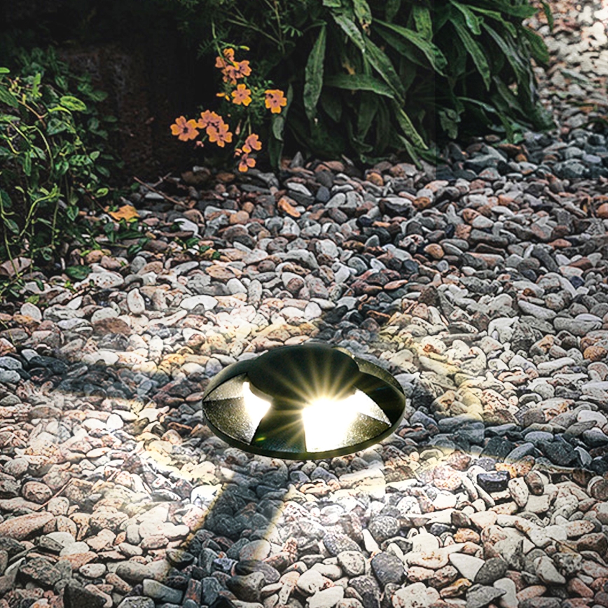 Brilagi - LED buiten oprijdbaar grondarmatuur GROUNDRAY LED/1W/230V zwart IP67