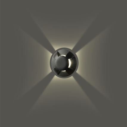 Brilagi - LED buiten oprijdbaar grondarmatuur GROUNDRAY LED/1W/230V zwart IP67
