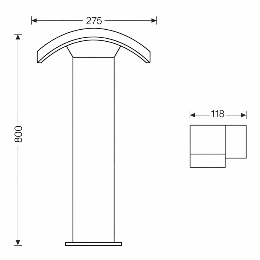 Brilagi - LED Buitenlamp ARCELO LED/9W/230V 80 cm IP54
