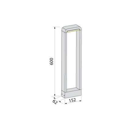 BRILAGI - LED Buitenlamp BARI LED/10W/230V 4000K IP65 60 cm antraciet