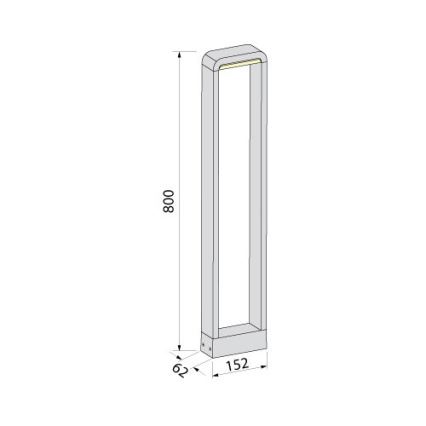 BRILAGI - LED buitenlamp BARI LED/10W/230V 4000K IP65 80 cm antraciet