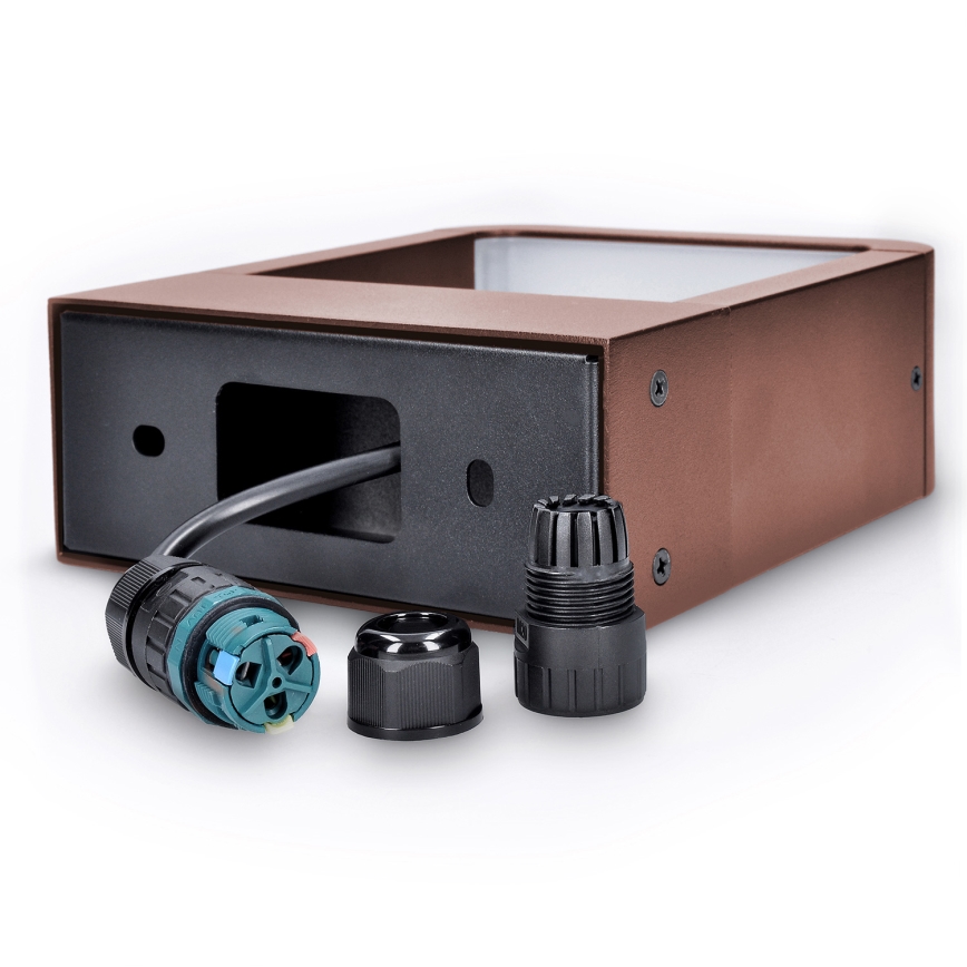 Brilagi - LED buitenwandlamp BARI LED/7W/230V 3000/4000/6000K bruin IP54