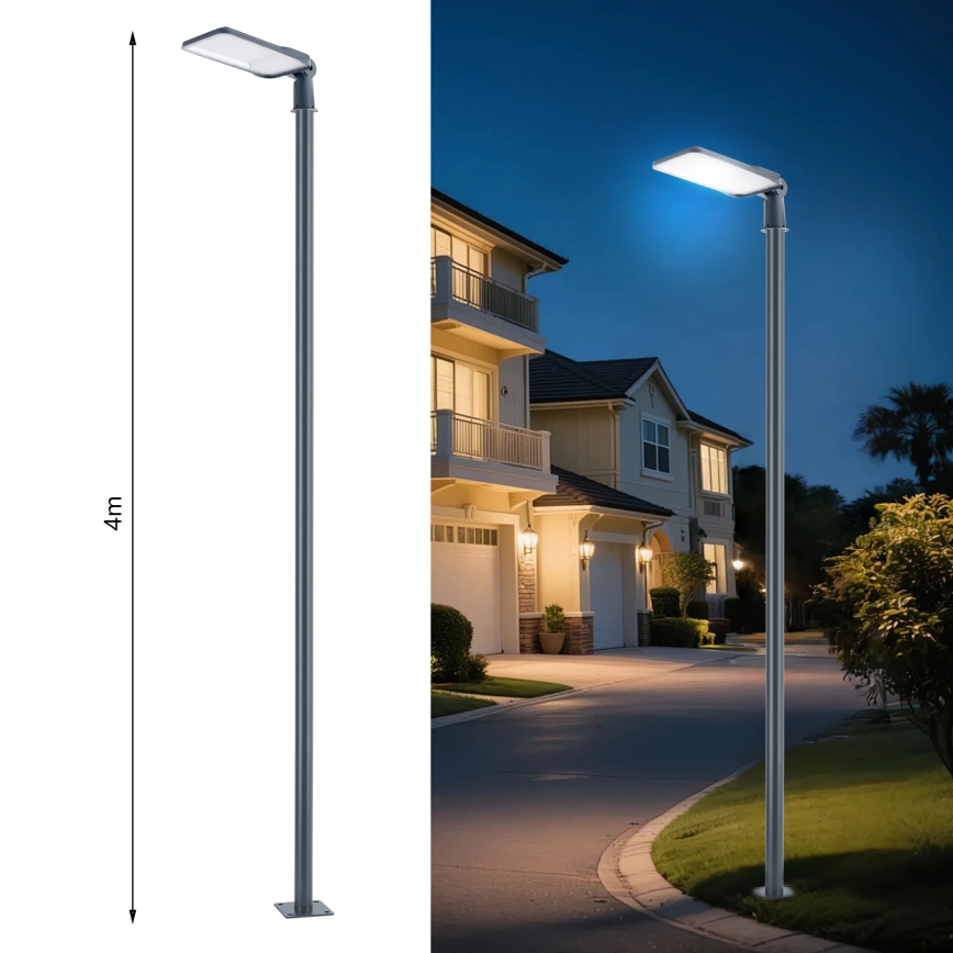 Brilagi - LED straatlantaarn voor buiten met 4 m paal en scharnier URBANLIGHT LED/200W/230V antraciet IP65