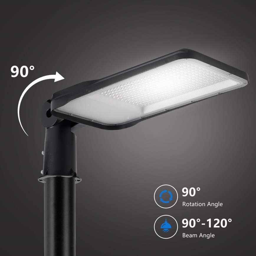 Brilagi - LED straatlantaarn voor buiten met 4 m paal en scharnier URBANLIGHT LED/200W/230V zwart IP65