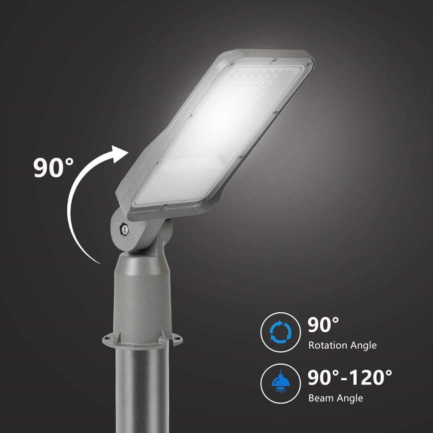 Brilagi - URBANLIGHT LED straatlantaarn voor buiten met 3 m paal en scharnier LED/50W/230V, grijs, IP65