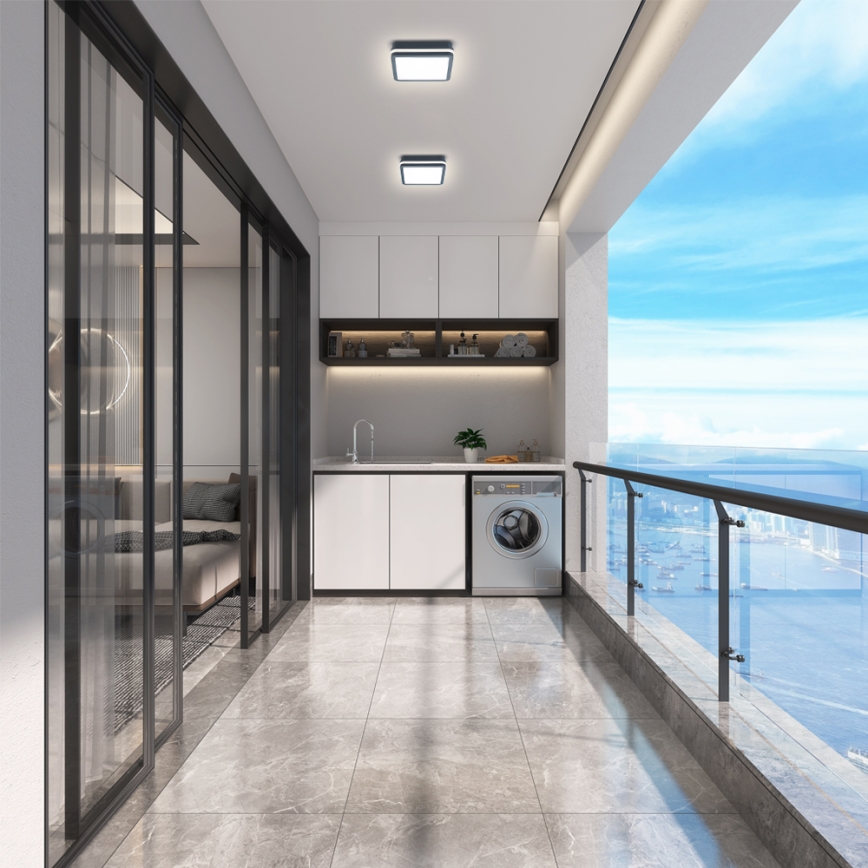 Brilagi - LED Buitenlamp met sensor BENE LED/18W/230V 22x22 cm antraciet IP54