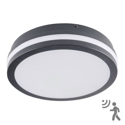 Brilagi - LED Buitenlamp met sensor BENE LED/18W/230V Ø 22 cm antraciet IP54
