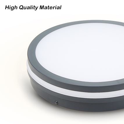 Brilagi - LED Buitenlamp met sensor BENE LED/18W/230V Ø 22 cm antraciet IP54