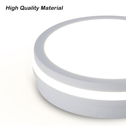 Brilagi - LED buitenplafondlamp met sensor BENE LED/18W/230V Ø 21,5 cm wit IP54