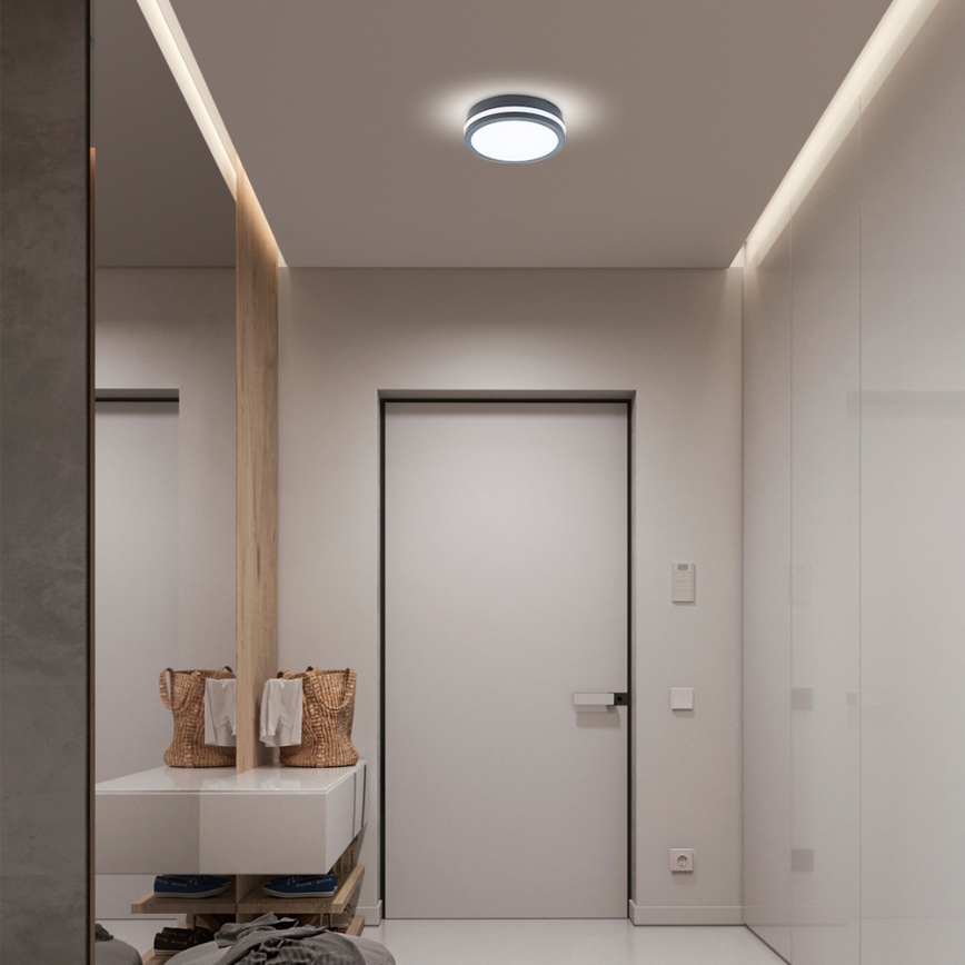 Brilagi - LED buitenlamp met geïntegreerde sensor BENE LED/18W/230V Ø 22 cm antraciet IP54