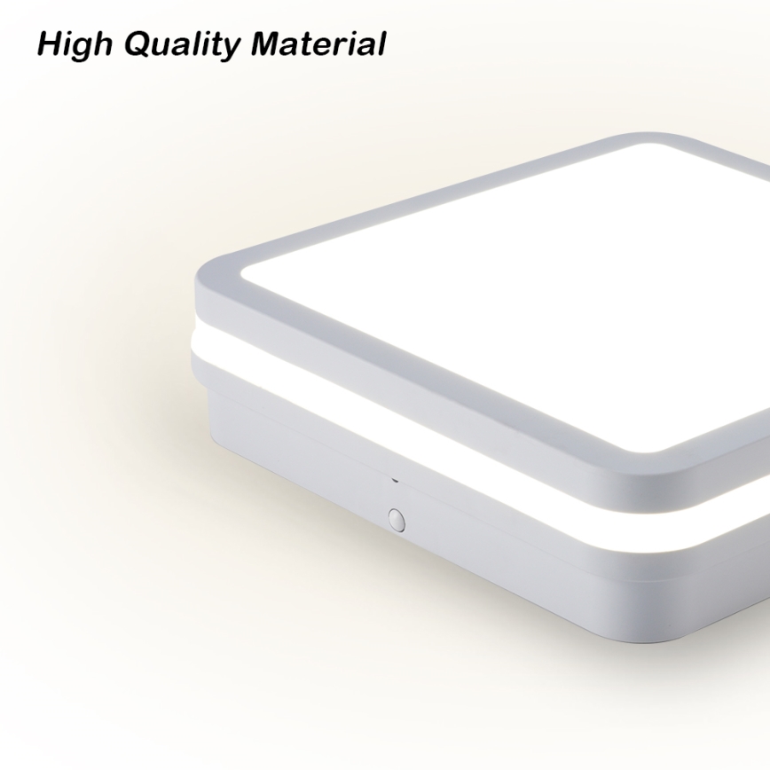 Brilagi - LED buitenlamp met sensor BENE LED/24W/230V 26x26 cm wit IP54