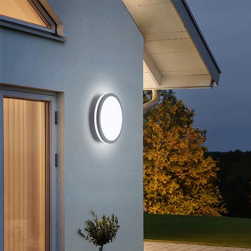Brilagi - LED Buitenlamp met sensor BENE LED/24W/230V Ø 26 cm antraciet IP54