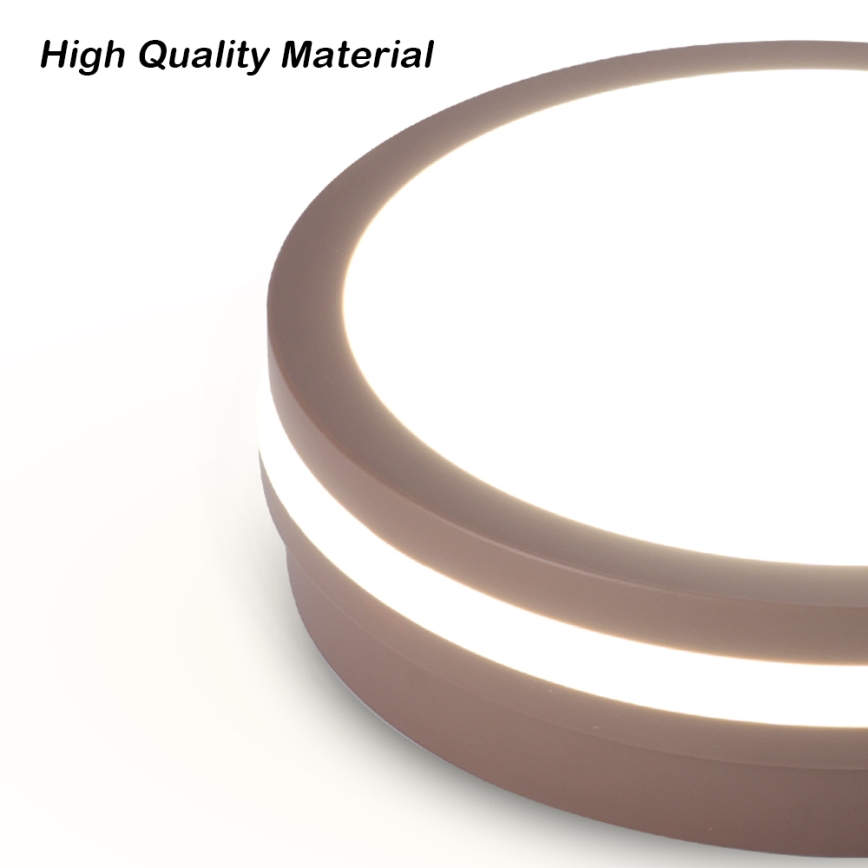 Brilagi - LED buitenlamp met sensor BENE LED/24W/230V Ø 26 cm bruin IP54