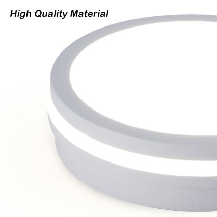 Brilagi - LED buitenplafondlamp met sensor BENE LED/24W/230V Ø 26 cm wit IP54