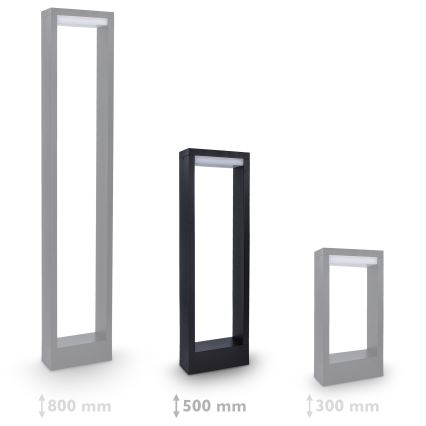 Brilagi - LED Buitenlamp RAGUSA LED/7W/230V 3000/4000/6000K zwart IP54 50 cm