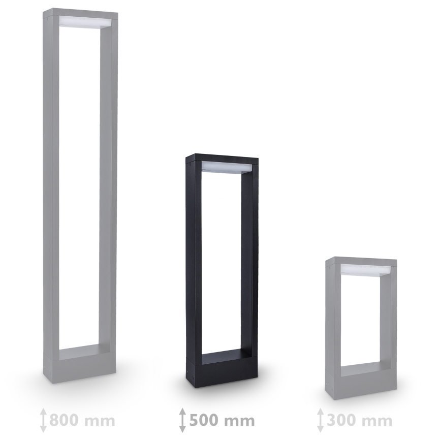 Brilagi - LED Buitenlamp RAGUSA LED/7W/230V 3000/4000/6000K zwart IP54 50 cm