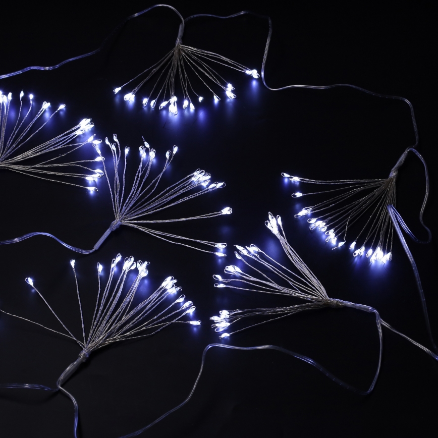 Brilagi - LED buitenlichtsnoer 150xLED, 5 m, IP44, koudwit – vuurwerkeffect