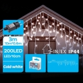 Brilagi - LED buitenlichtsnoer 200xLED/8 functies 13x0,6m IP44 koud wit